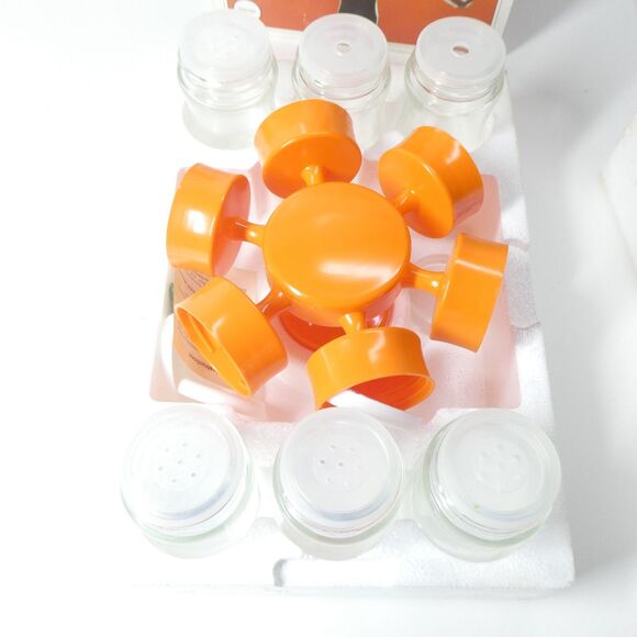 Busy Susan Orange Spice Jar Rack Wheel Denmark Milnor NOS Vintage Retro MCM - Picture 4 of 5